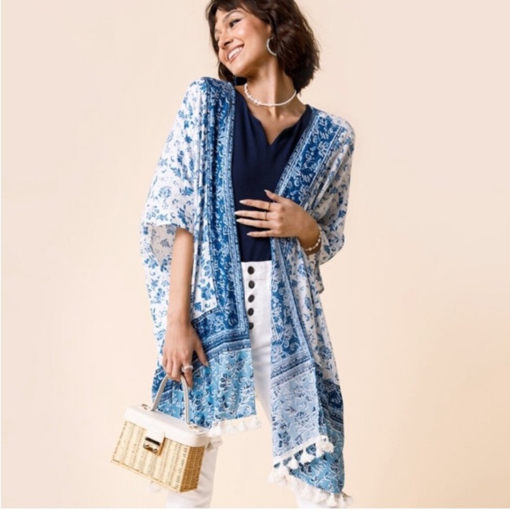 Kimono blue and white